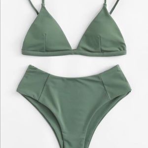 BRANDNEW high wasted hunter green bikini